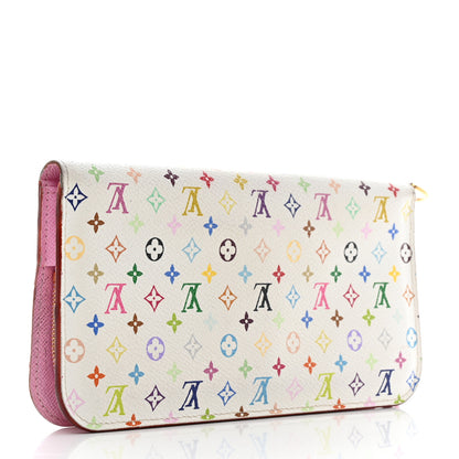 Louis Vuitton Monogram Multicolor Insolite Wallet White Litchi 3 of 9