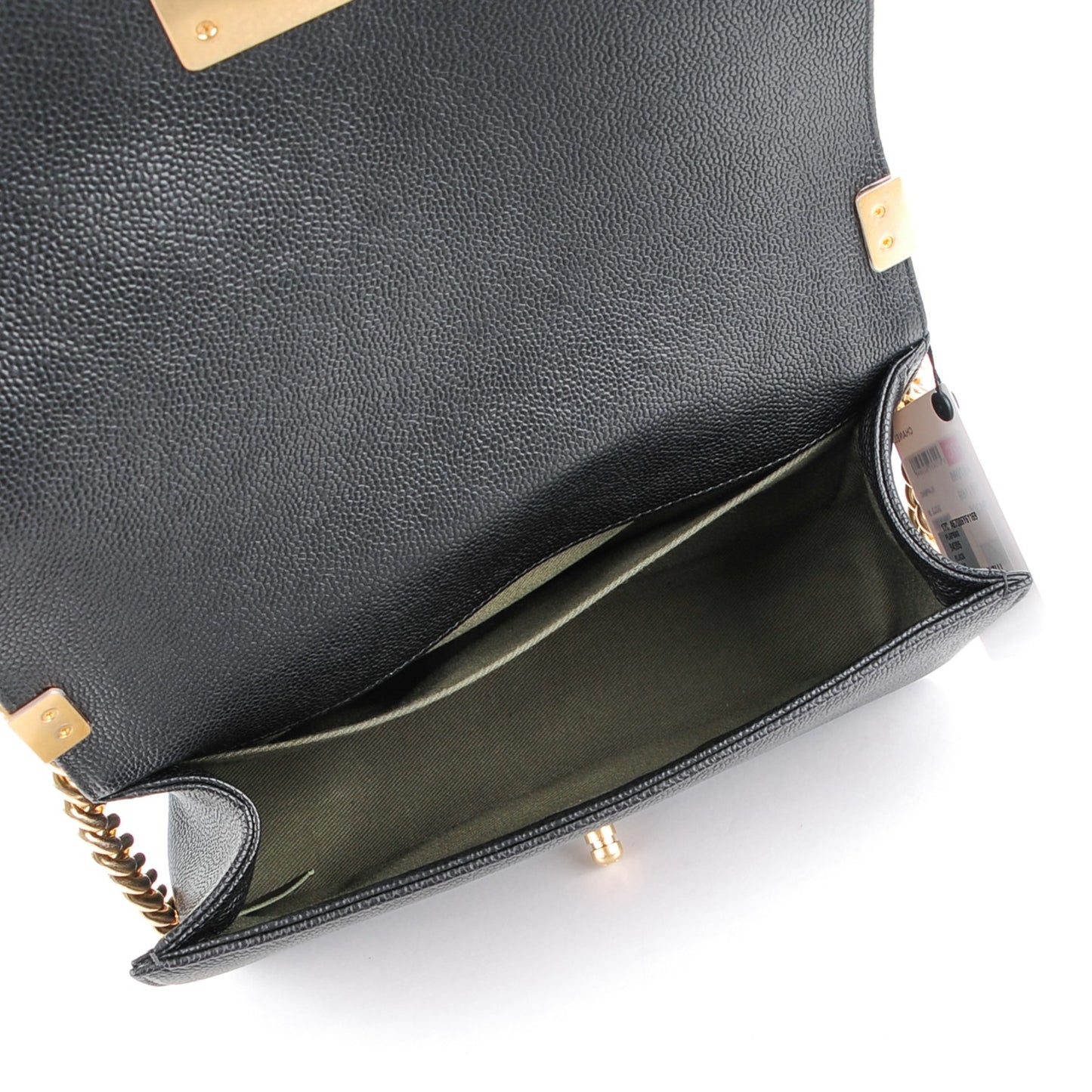 Caviar Quilted Medium Boy Flap Black