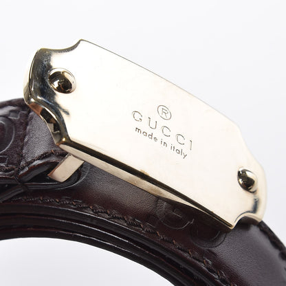 Gucci Guccissima Belt 85 34 Dark Brown 7 of 7