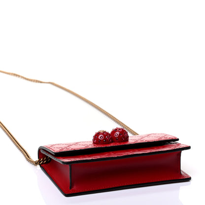Gucci Guccissima Mini Cherry Chain Bag Hibiscus Red 3 of 4