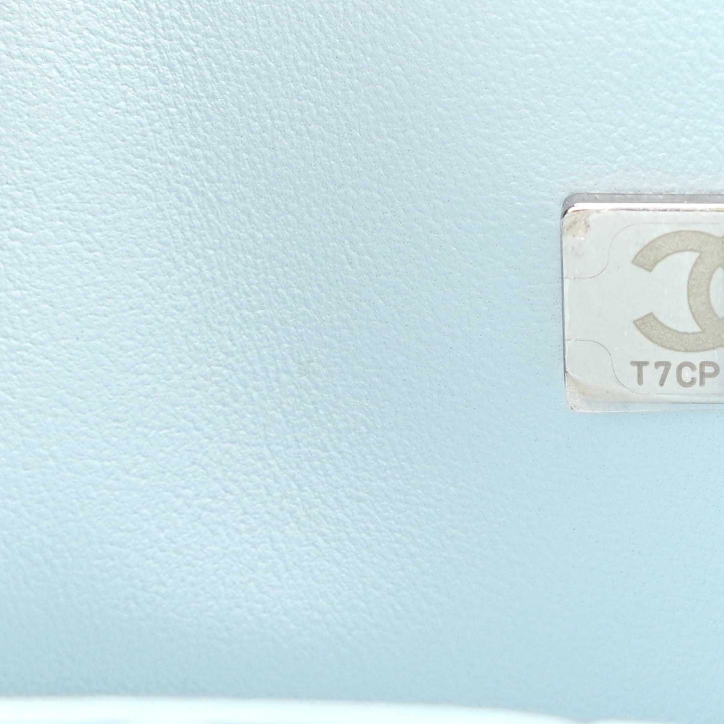 Caviar Quilted Jumbo Double Flap Light Blue