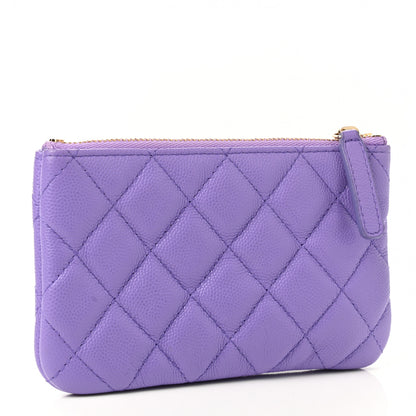Chanel Caviar Quilted Small Cosmetic Case Purple 3 of 7