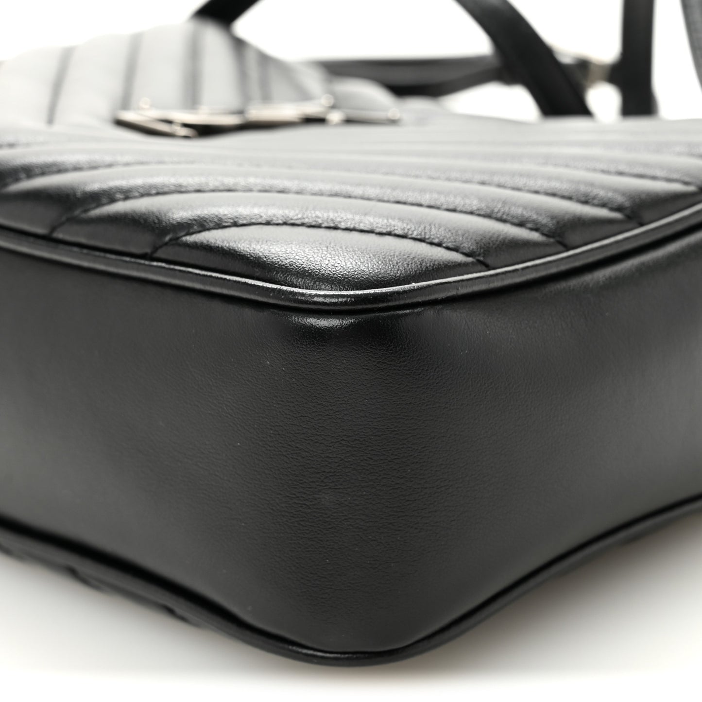 Calfskin Matelasse Monogram Lou Camera Bag Black