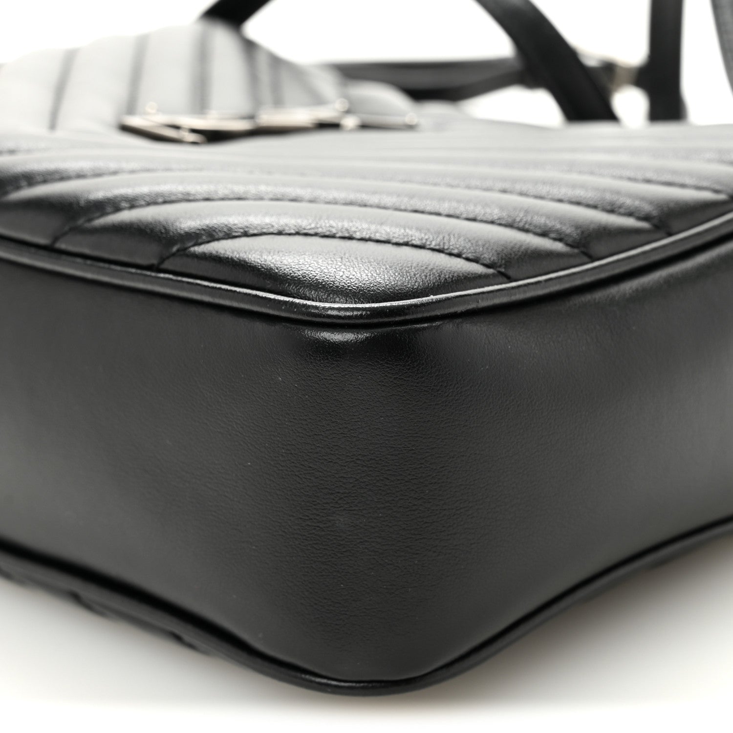 Saint Laurent Calfskin Matelasse Monogram Lou Camera Bag Black 10 of 11