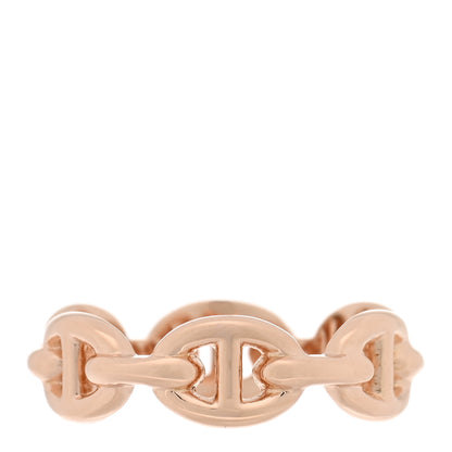 Hermes 18K Rose Gold PM Chaine D'Ancre Enchainee Ring 52 6 3 of 5