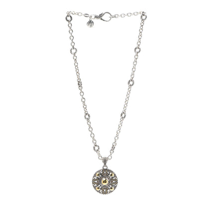 John Hardy Sterling Silver 22K Yellow Gold Dot Drop Pendant Necklace 3 of 5