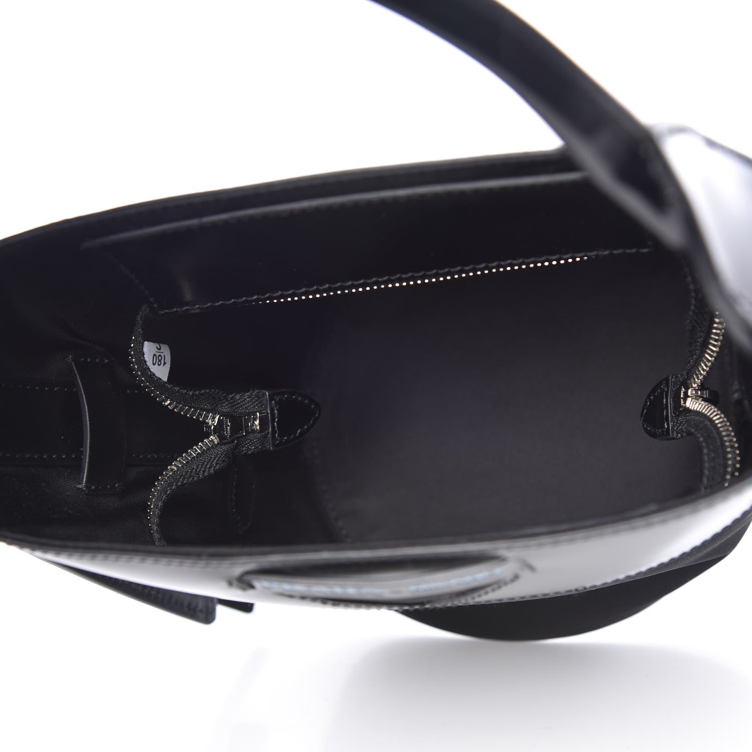 Prada Calfskin Tessuto Nylon Ouverture Bucket Bag Black 5 of 10