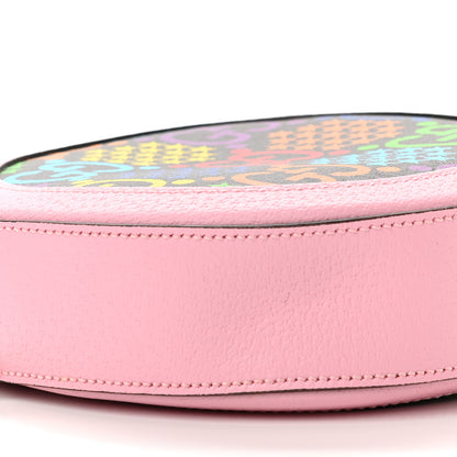 Gucci GG Supreme Monogram Psychedelic Round Shoulder Bag Black Multicolor Sugar Pink 9 of 11