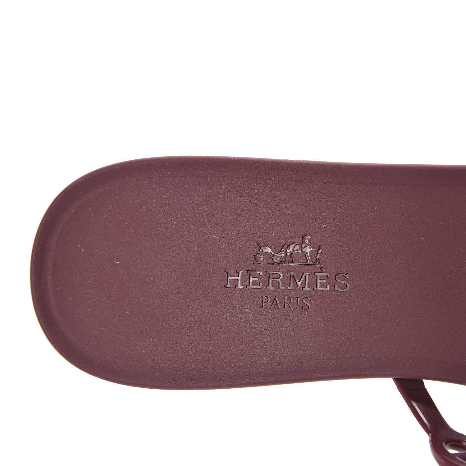 Hermes Rubber Chaine d'Ancre Rivage Sandals 37 Bordeaux 7 of 8