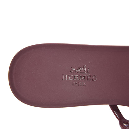 Hermes Rubber Chaine d'Ancre Rivage Sandals 37 Bordeaux 7 of 8