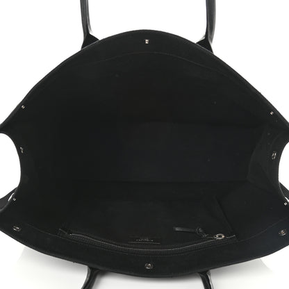 Saint Laurent Linen Calfskin Rive Gauche Tote Black 9 of 21