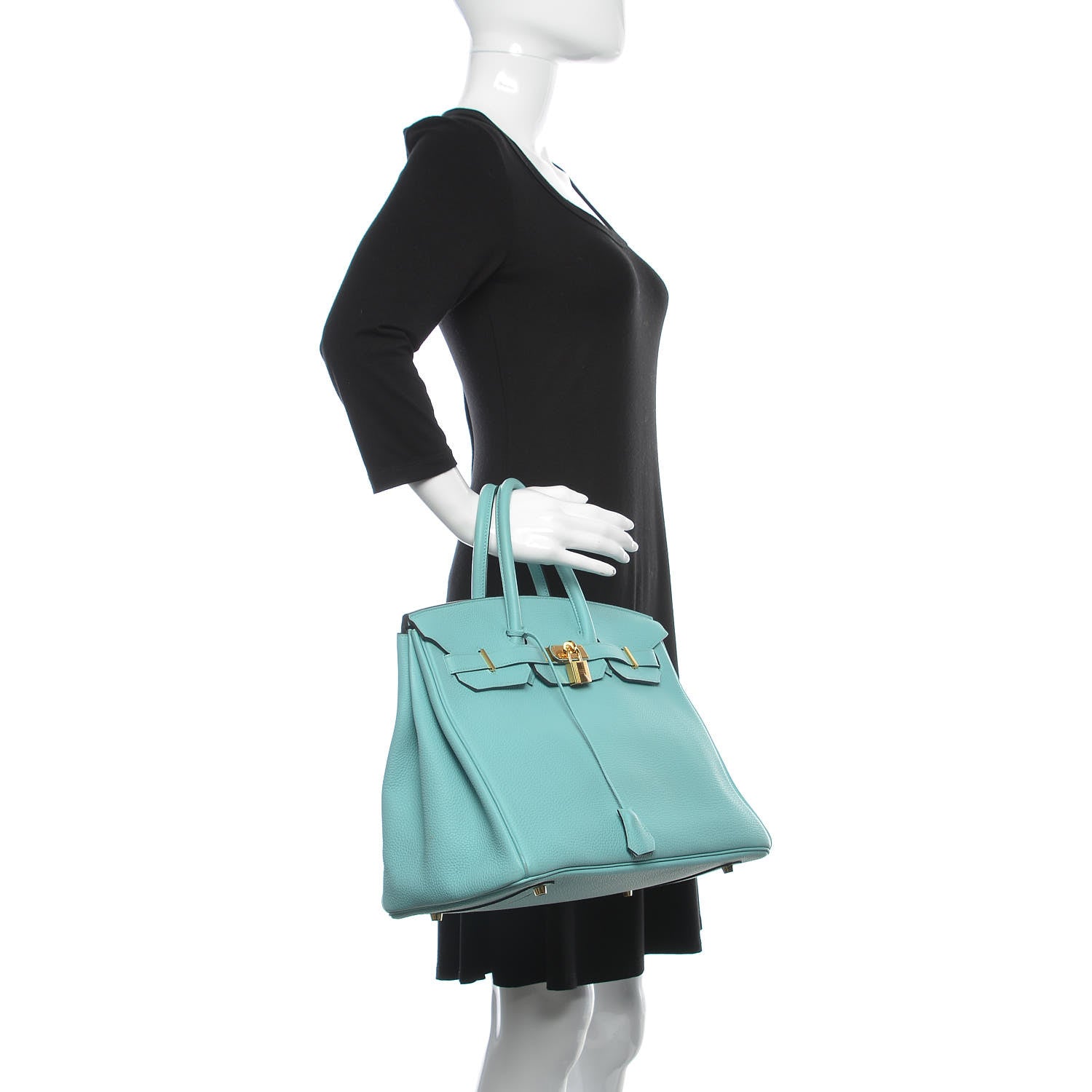 Hermes Togo Birkin 35 Bleu Atoll 2 of 48