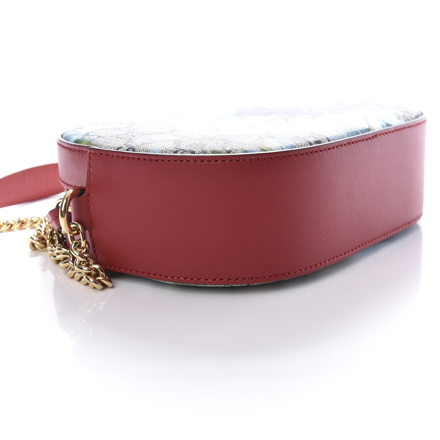 Gucci GG Supreme Monogram Blooms Mini Chain Shoulder Bag Beige Blue Navy Hibiscus Red 8 of 10