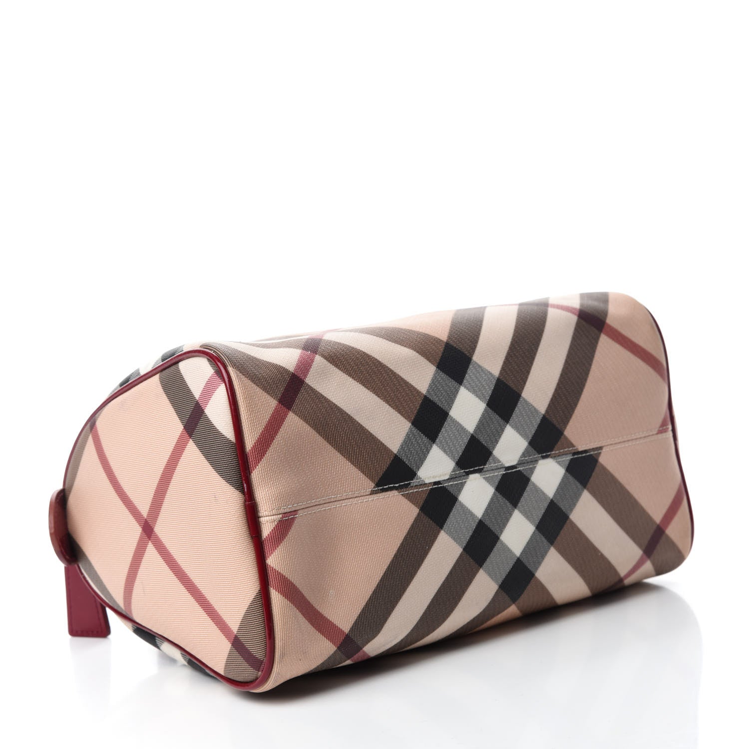 Burberry Patent Nova Check Chester Bowling Bag Raspberry Sorbet 4 of 15