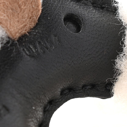 Hermes Milo Lambskin Shearling Budy Charm Black 4 of 5