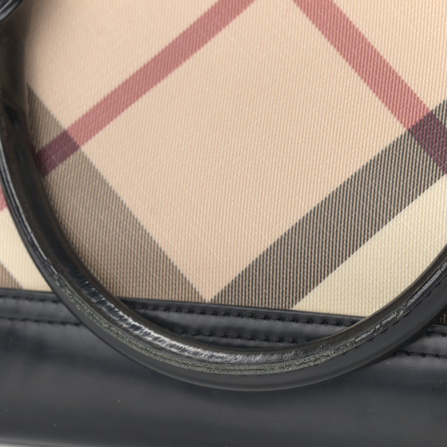 Burberry Supernova Check Patent Bowling Bag Black 13 of 19