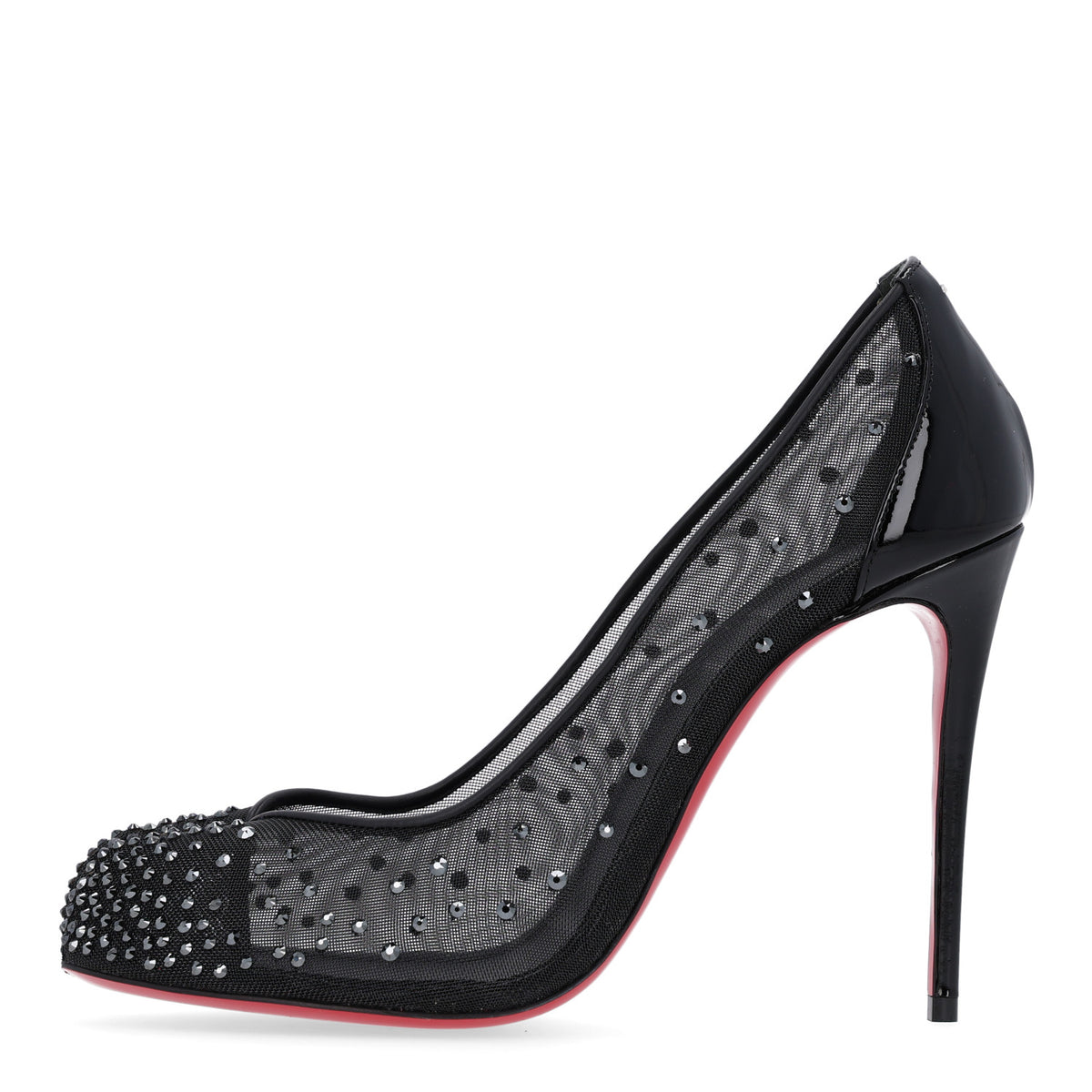 X MAISON MARGIELA Rete Patent Strass Bridiela Una 100 Pumps 38 Black