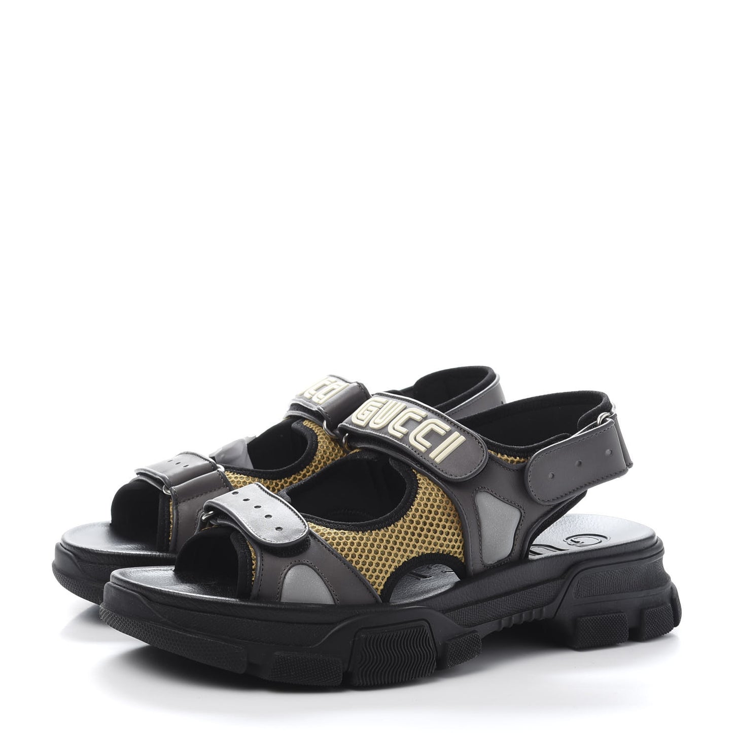 X SEGA Nappa Mesh Mens Aguru Sandals 10.5 Loess Black