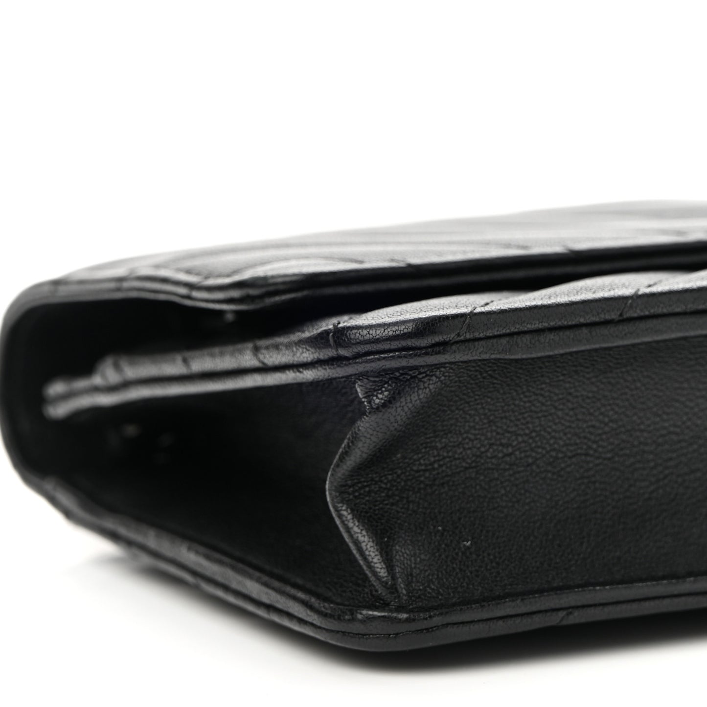 Sheepskin Chevron Reissue Wallet On Chain WOC So Black