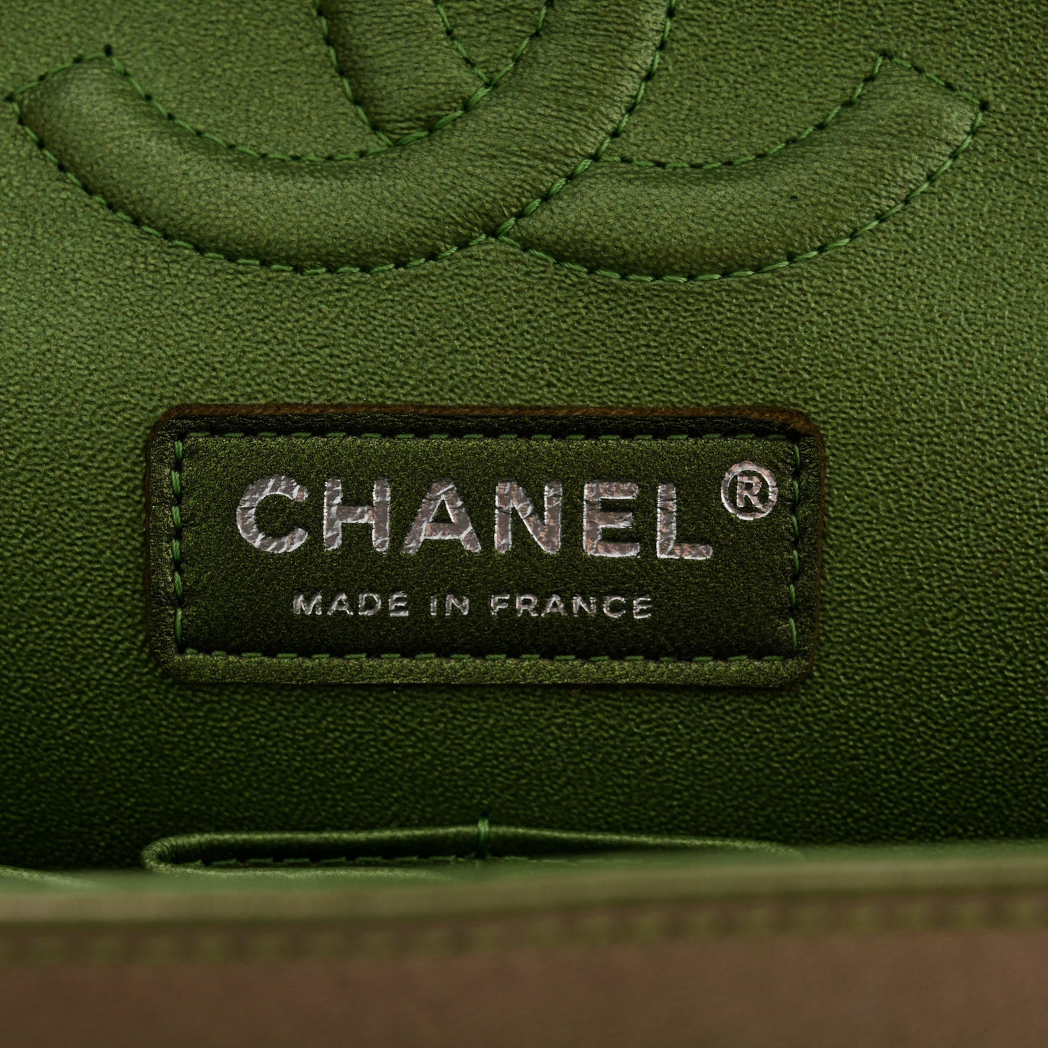 Chanel Iridescent Lambskin Quilted Medium Double Flap Green 6 of 10