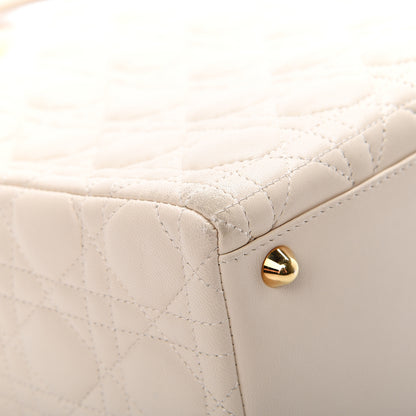 Christian Dior Lambskin Cannage Large Lady Dior Light Beige 15 of 21