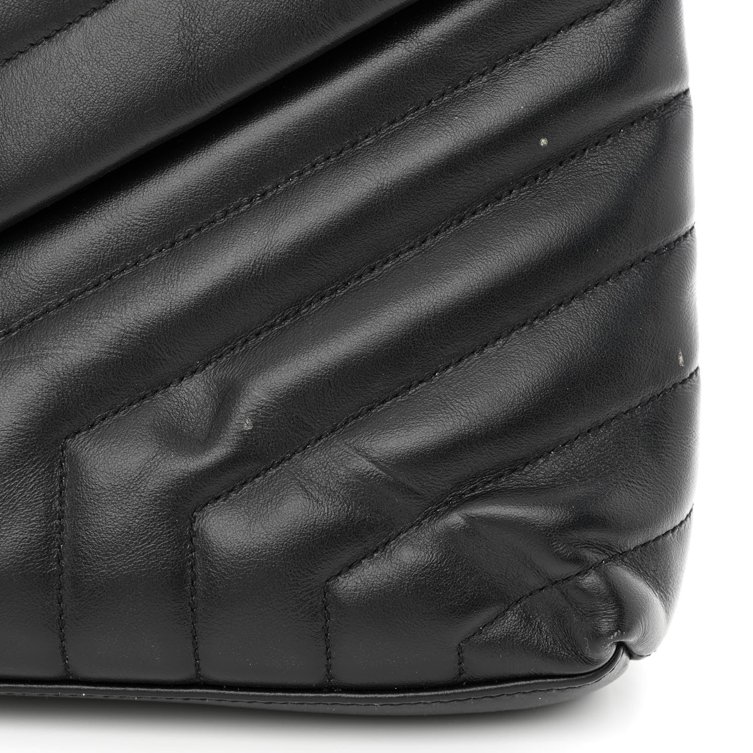 Saint Laurent Calfskin Y Quilted Monogram Medium Loulou Chain Satchel Black 12 of 13