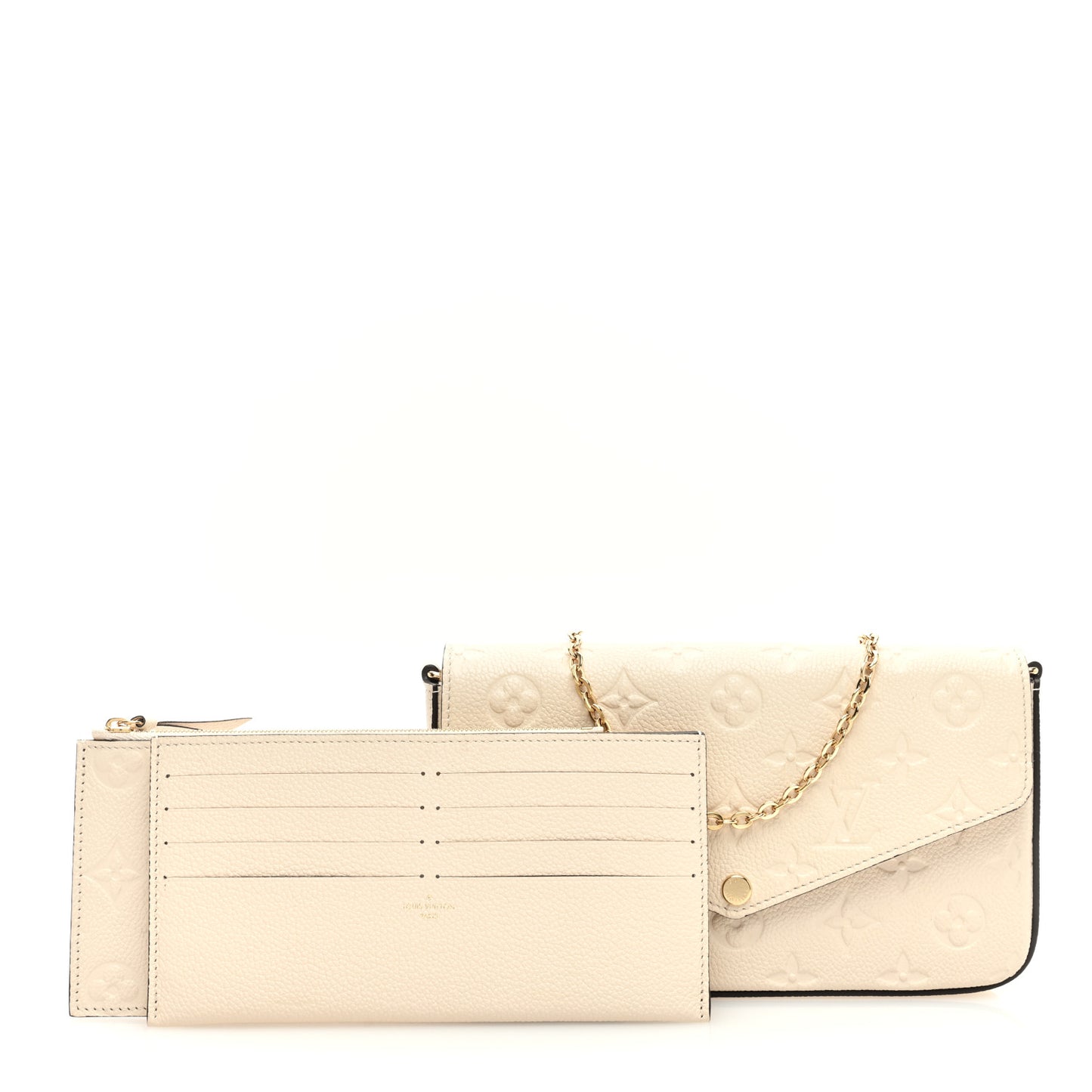 Empreinte Pochette Felicie Chain Wallet Cream