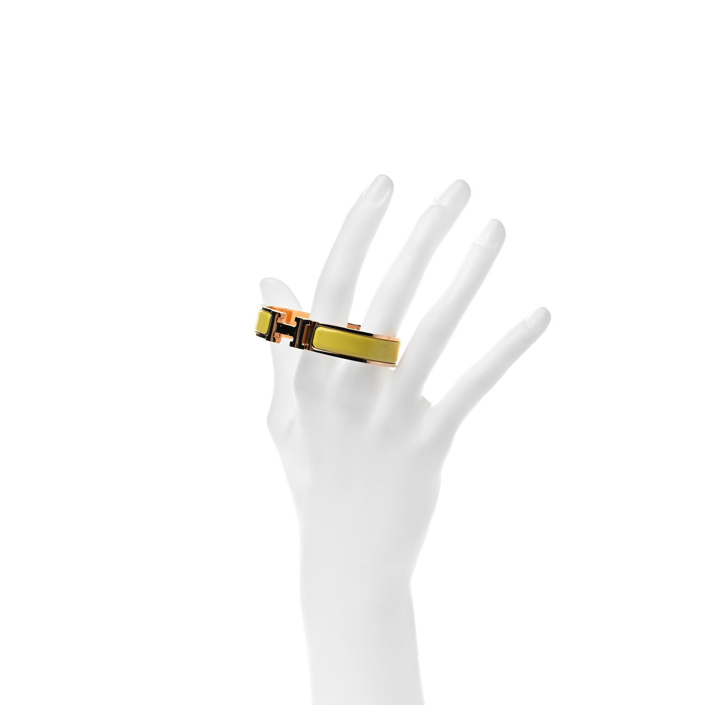 Enamel Narrow Clic Clac H Bracelet PM Jaune Tennis