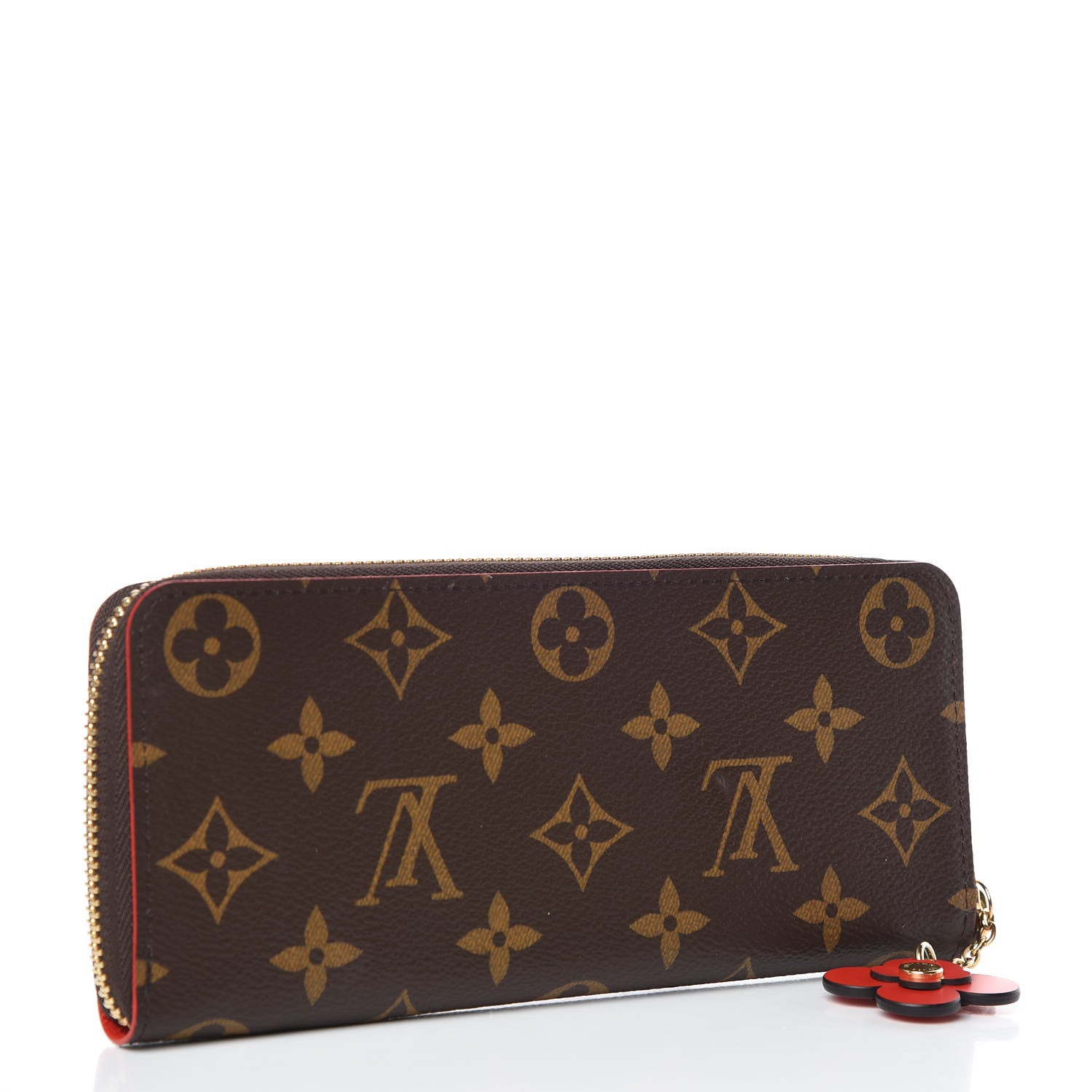 Louis Vuitton Monogram Blooming Flowers Clemence Wallet Coquelicot 3 of 7