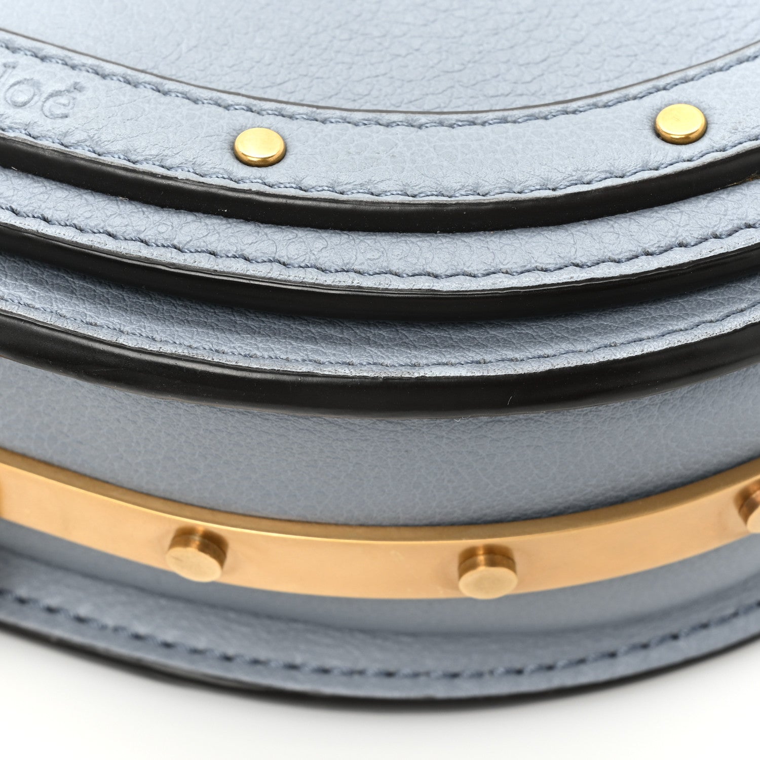 Chloe Calfskin Small Nile Bracelet Minaudiere Bag Washed Blue 13 of 17