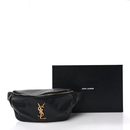 Saint Laurent Grain De Poudre Monogram Belt Bag Black 10 of 10