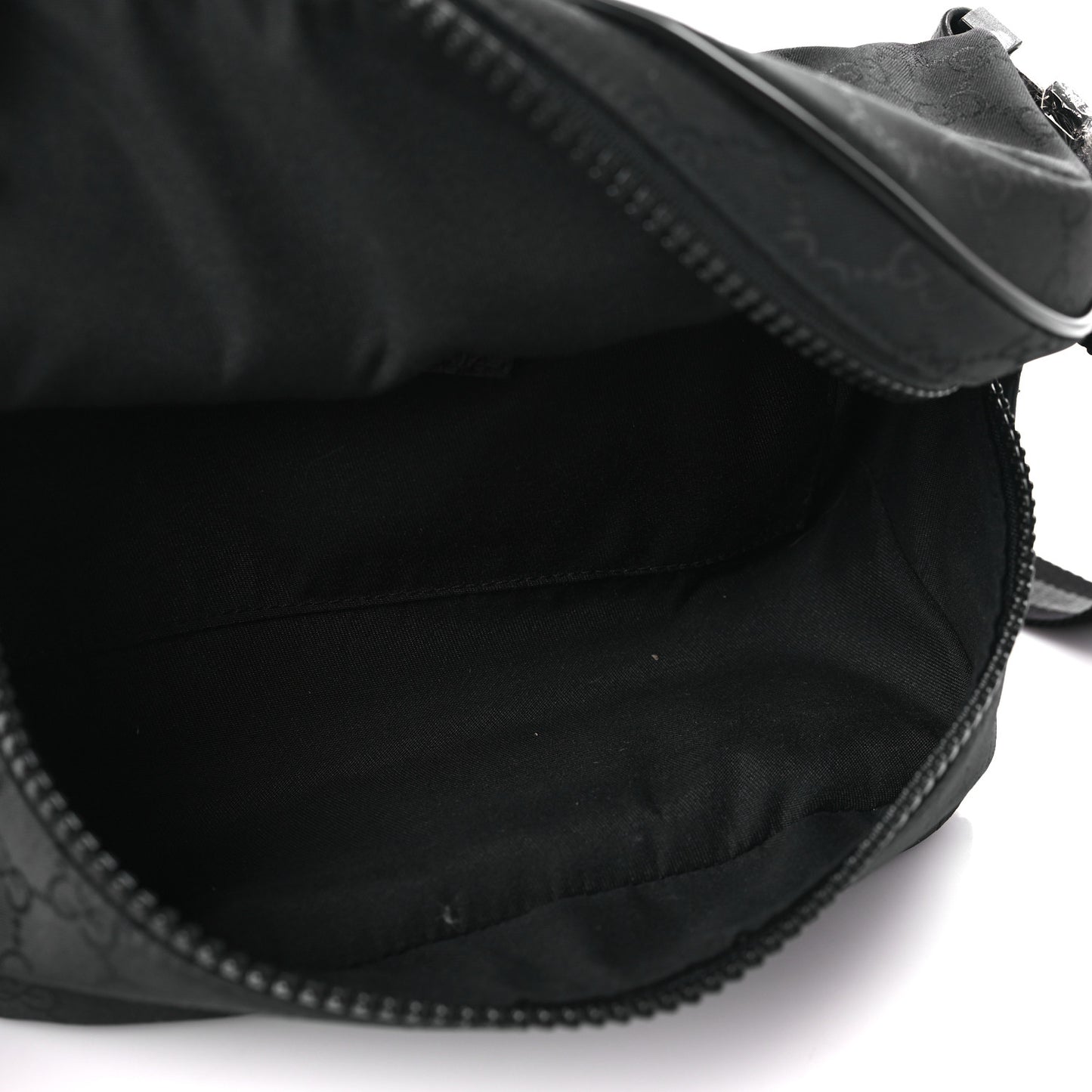 Nylon Monogram Fanny Pack Belt Bag Black