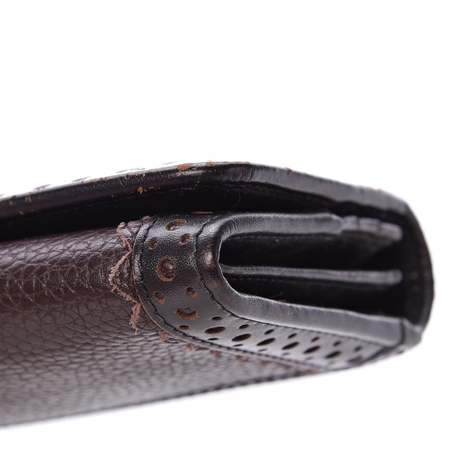 Burberry Grainy Calfskin Continental Wallet Dark Brown 11 of 17