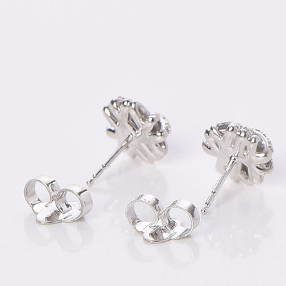 David Yurman Sterling Silver Diamond 11mm Crossover Earrings 4 of 4