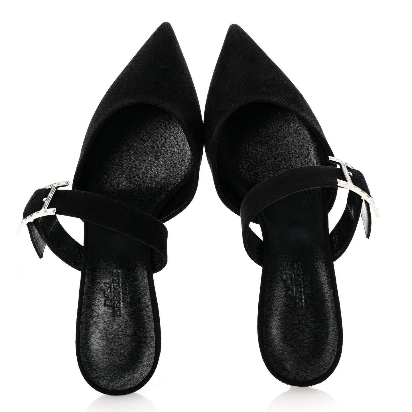 Suede Goatskin Blink Mules 37 Black