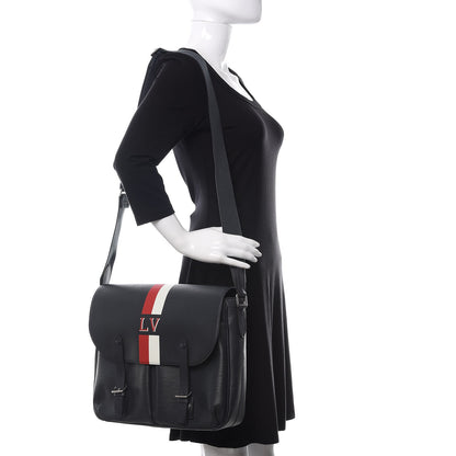 Louis Vuitton Epi Christopher Messenger Navy Stripes 2 of 10
