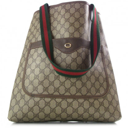 Gucci Monogram Web Tote Ebony 1 of 10
