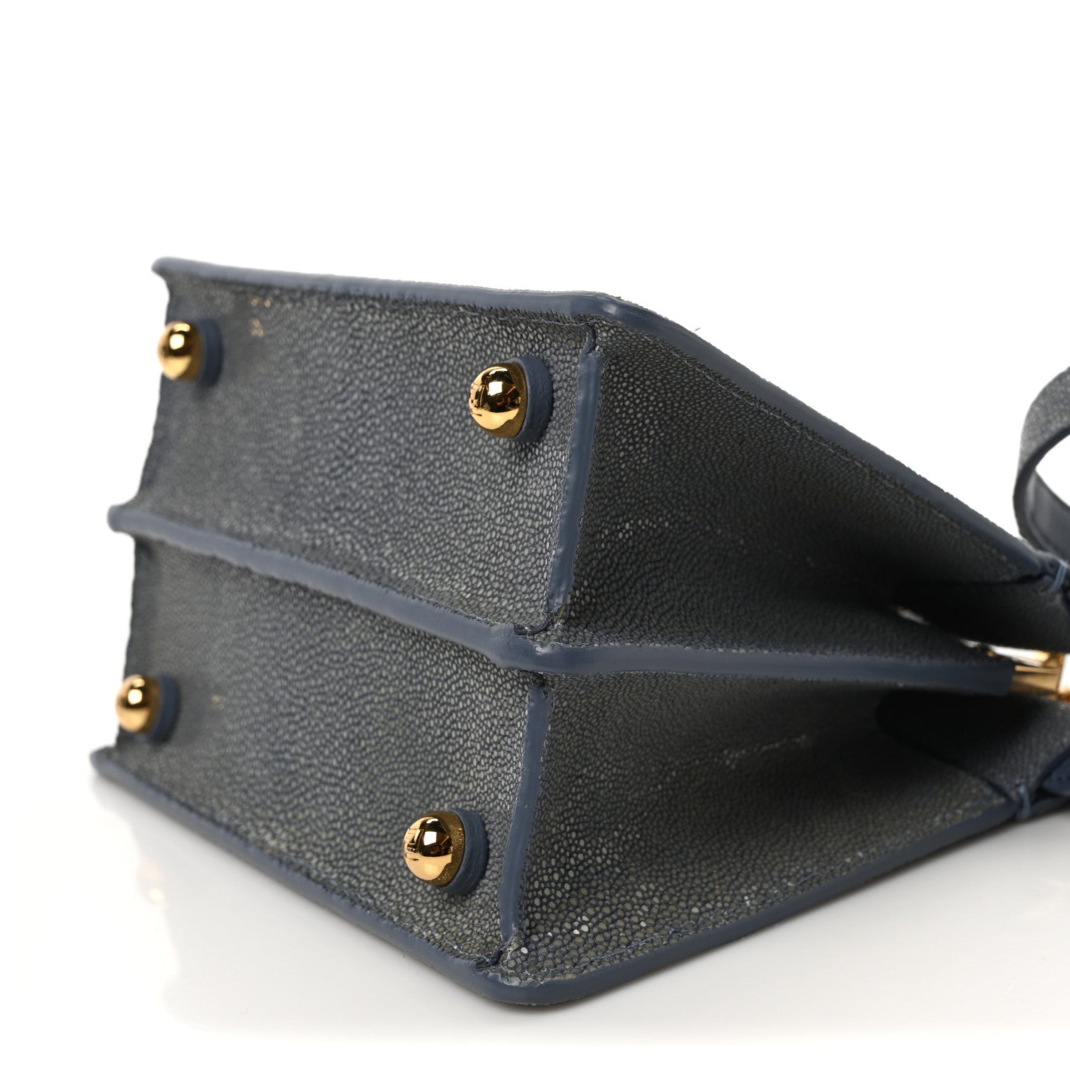 Fendi Stingray Shiny Nappa Petite Peekaboo I SEE U Satchel Mirto 10 of 10