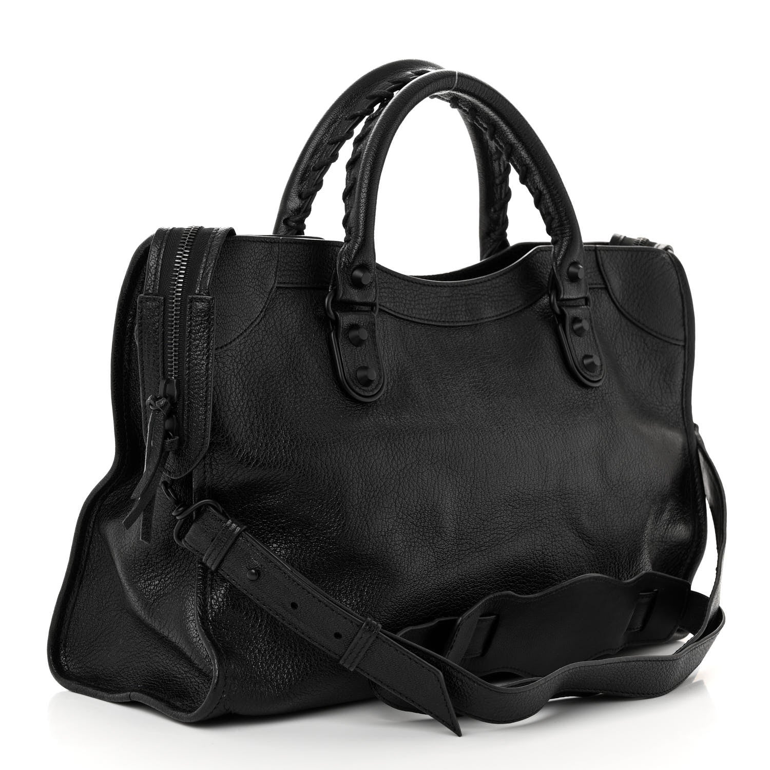 Balenciaga Chevre Black Metallic Edge Hardware City Black 3 of 10