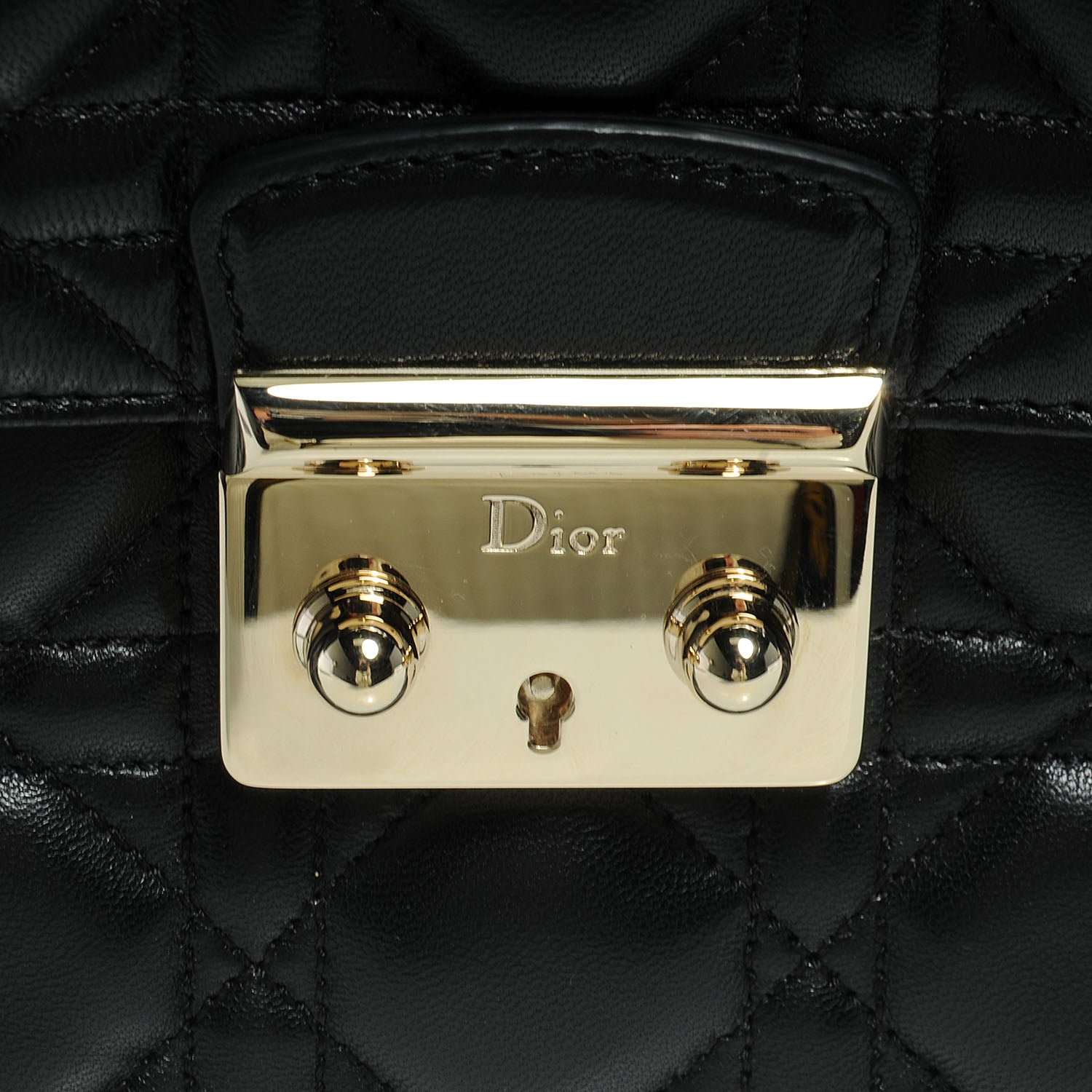 Christian Dior Lambskin Cannage Medium Miss Dior Flap Black 10 of 10