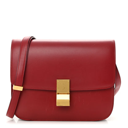 Celine Box Calfskin Medium Classic Box Flap Bag Dark Brick 1 of 19