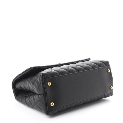 Chanel Caviar Quilted Small Coco Handle Flap Black 4 of 11