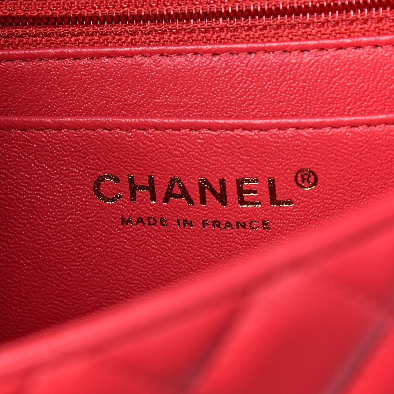 Chanel Lambskin Quilted Mini Rectangular Flap Dark Pink 6 of 9