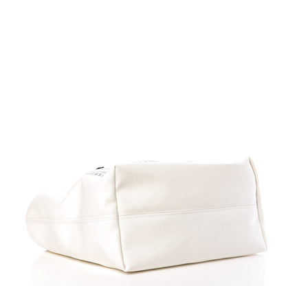 Versace Canvas Logo Tote Black White 4 of 8
