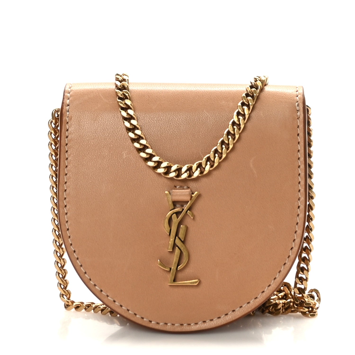 Saint Laurent Calfskin Monogram Baby Kaia Crossbody Bag Vintage Brown 1 of 10