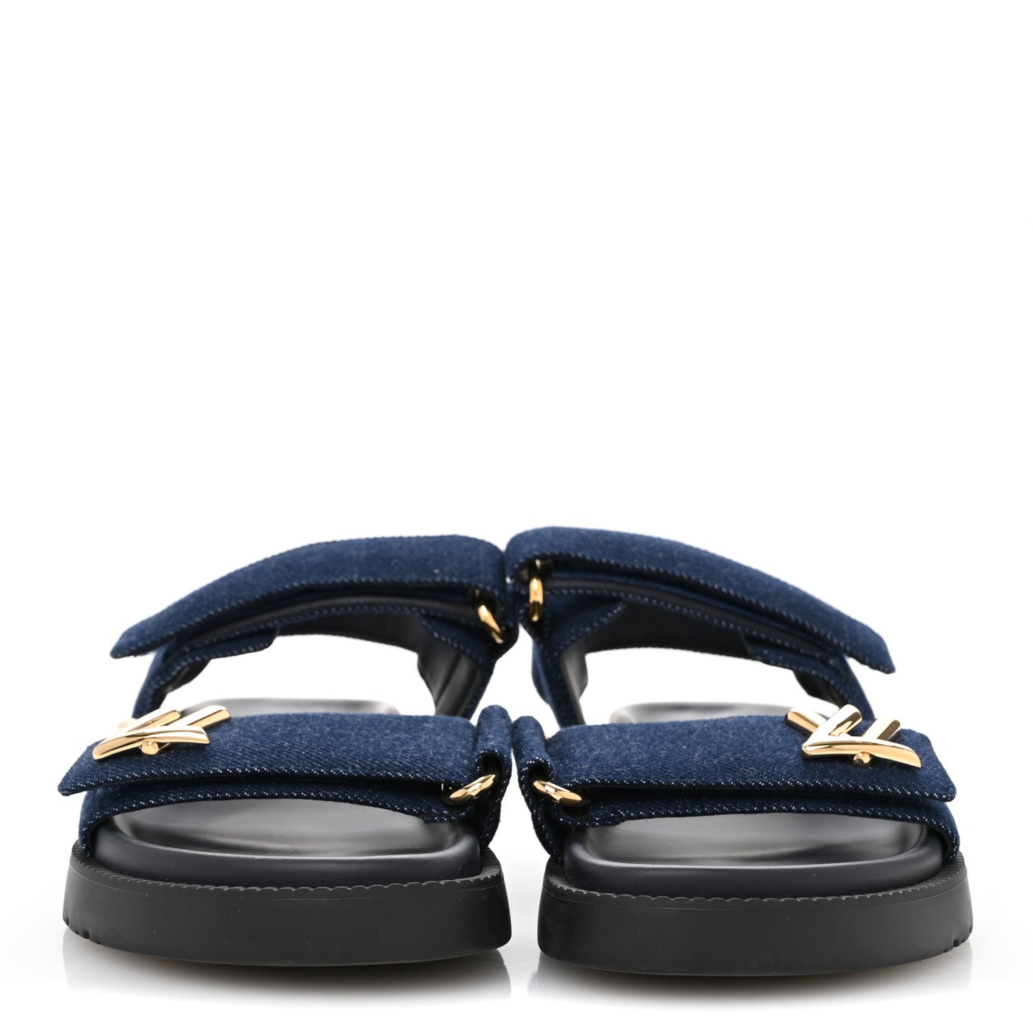 Louis Vuitton Denim Sunset Comfort Flat Sandals 39 Blue 3 of 9