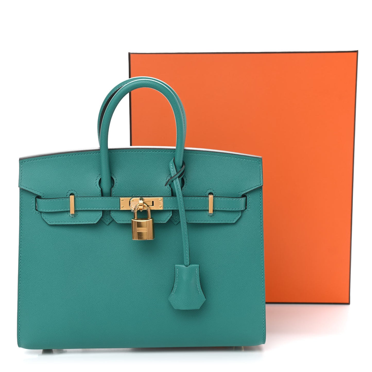 Epsom Birkin Sellier 25 Bleu Paon