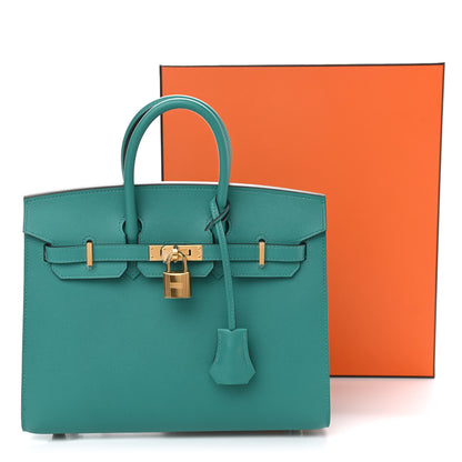 Hermes Epsom Birkin Sellier 25 Bleu Paon 11 of 11