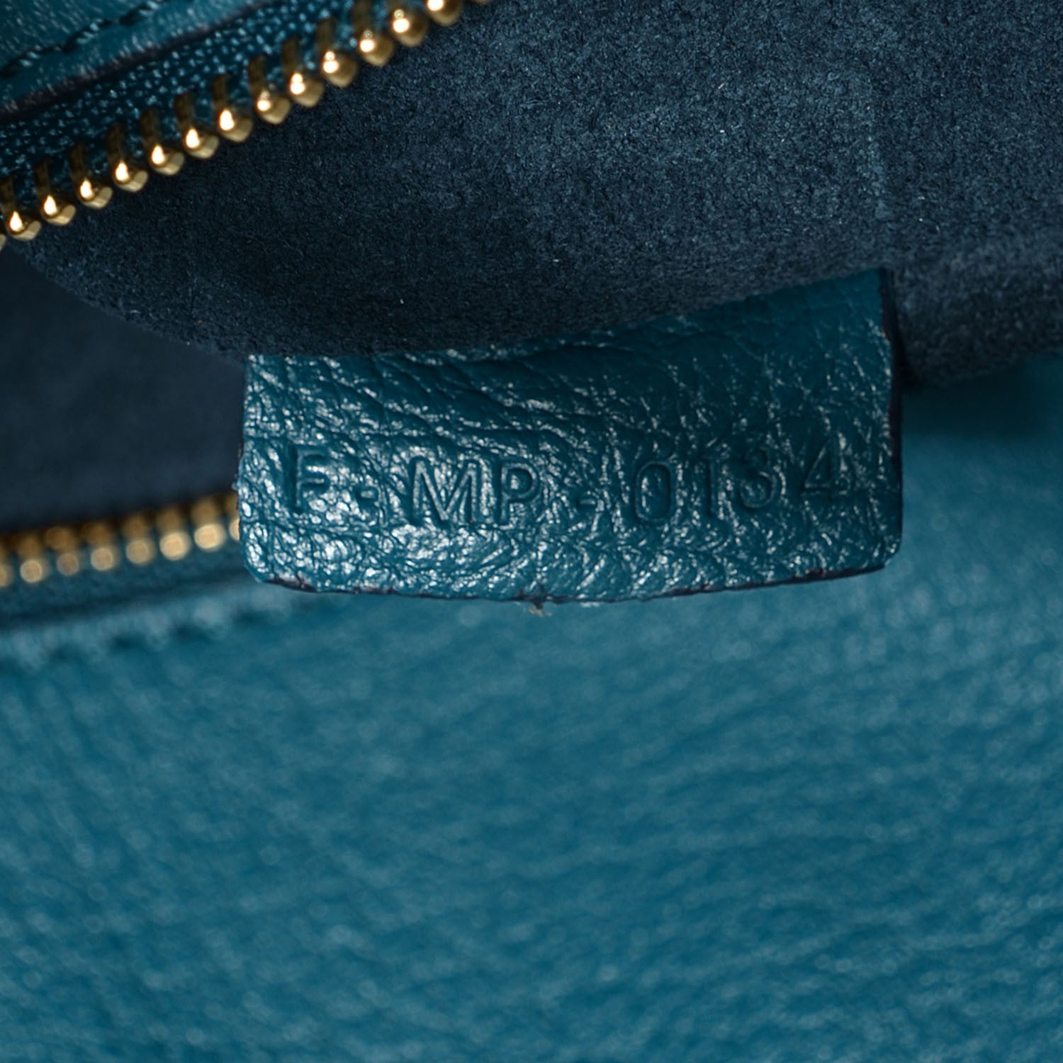 Celine Crisped Calfskin Small Tie Knot Tote Metallic Blue 9 of 11
