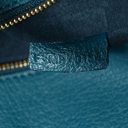 Celine Crisped Calfskin Small Tie Knot Tote Metallic Blue 9 of 11
